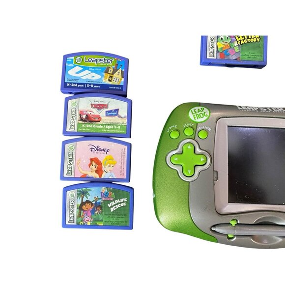 LeapFrog Leapster 20200 Learning Game System With 8 Games Lot Disney Pixar Nick - Picture 3 of 5